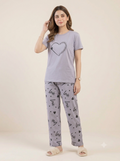 Lilac Love Heart Lounge Set