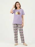 Lavender Teddy Plaid Lounge Set